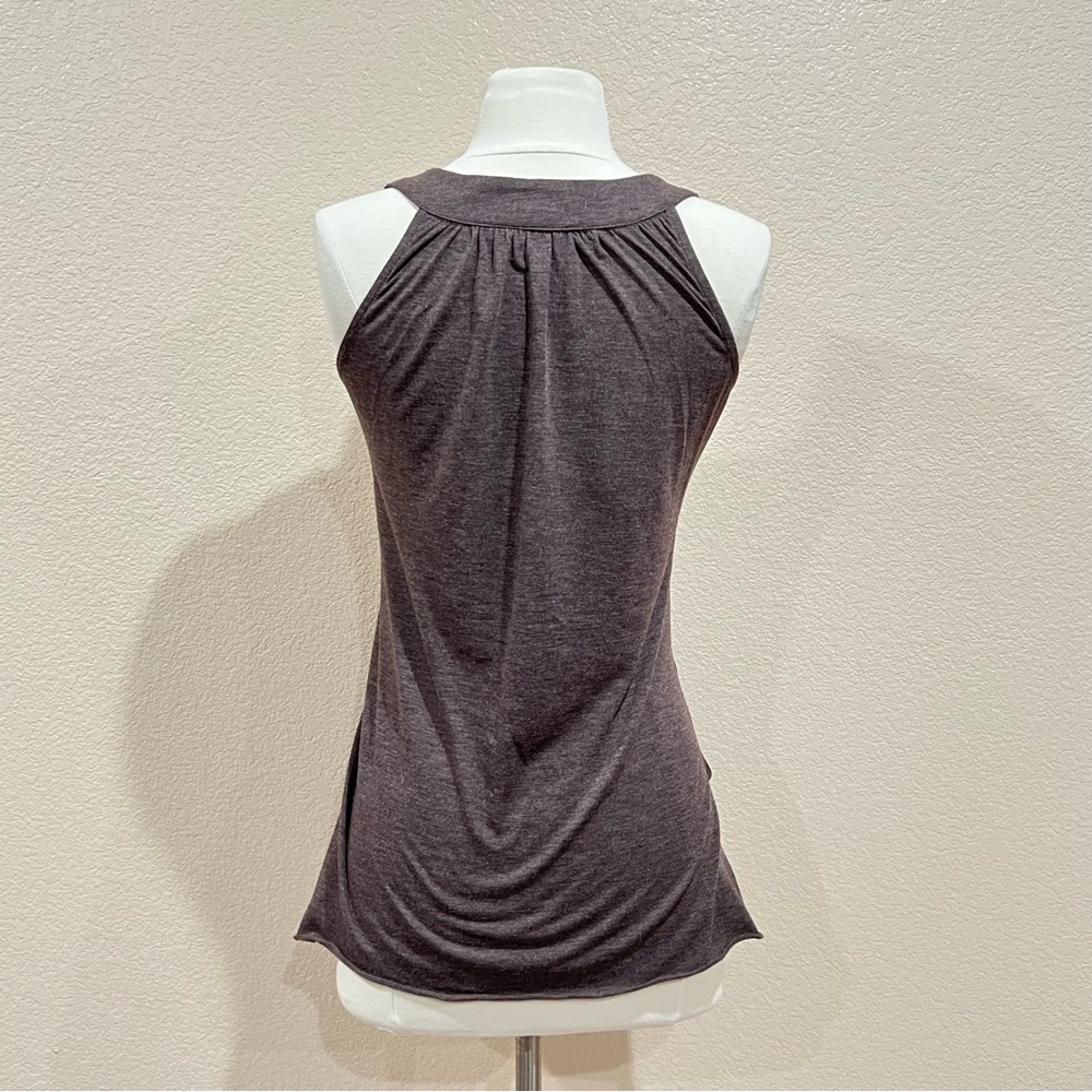 Mystree Brown Sleeveless Top with Ivory Lace Size Small - Picture 5 of 16
